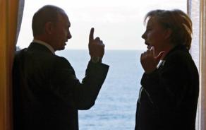 Merkel y Putin en Sochi en 2007.