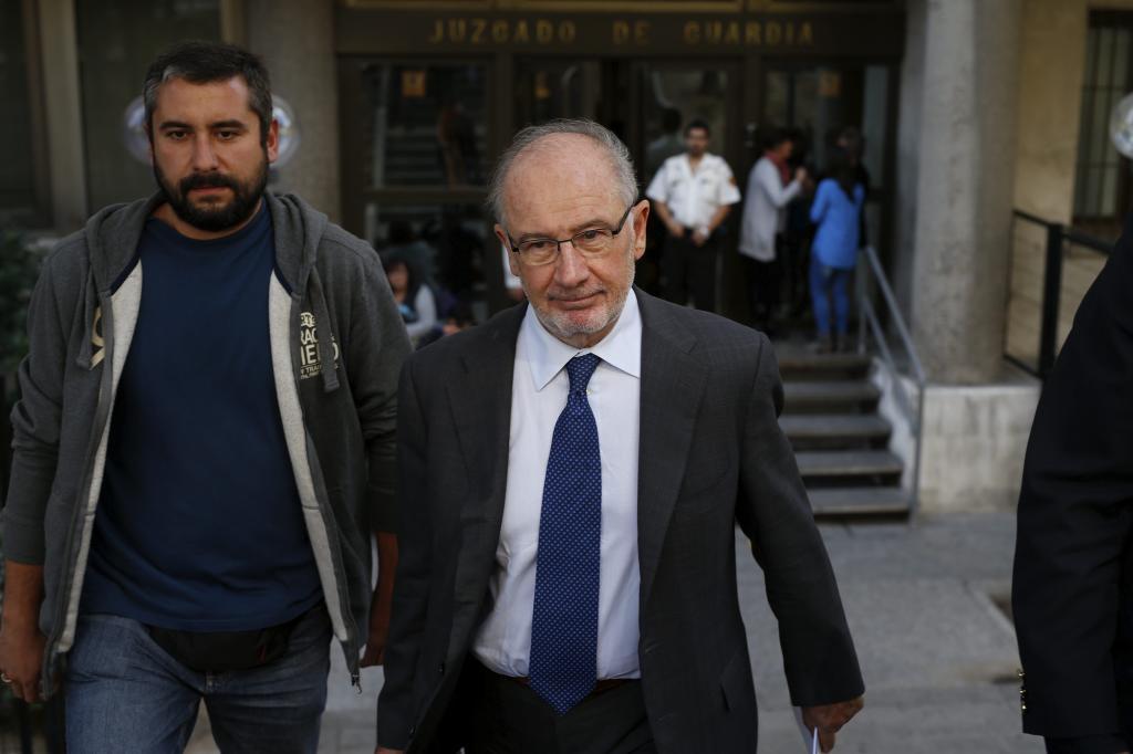 Rodrigo Rato sale de declarar de los juzgados de Plaza de Castilla.