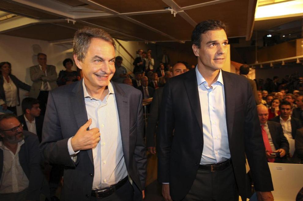 El ex presidente del Gobierno, Jos Luis Rodrguez Zapatero, y el...