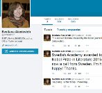 Captura de la cuenta falsa de Twitter de Svetlana Alexievich.