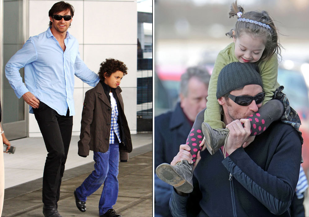 Hugh Jackman se ha mostrado muy carioso con sus hijos.