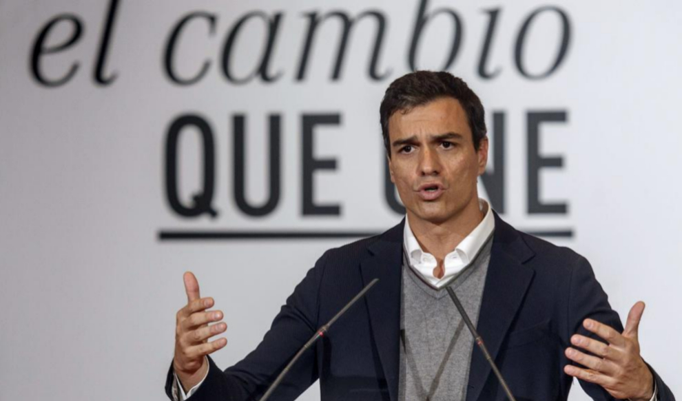 Pedro Snchez, durante su intervencin en un acto del PSOE en...