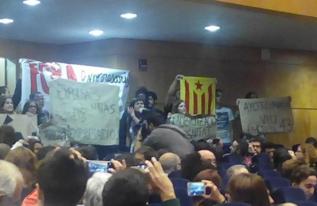 Protestas en la Universidad de Alicante.