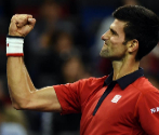 Djokovic celebra la victoria ante Murray.