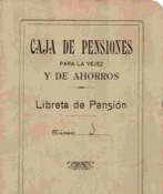 La primera libreta de pensiones de La Caixa, emitida en 1905.