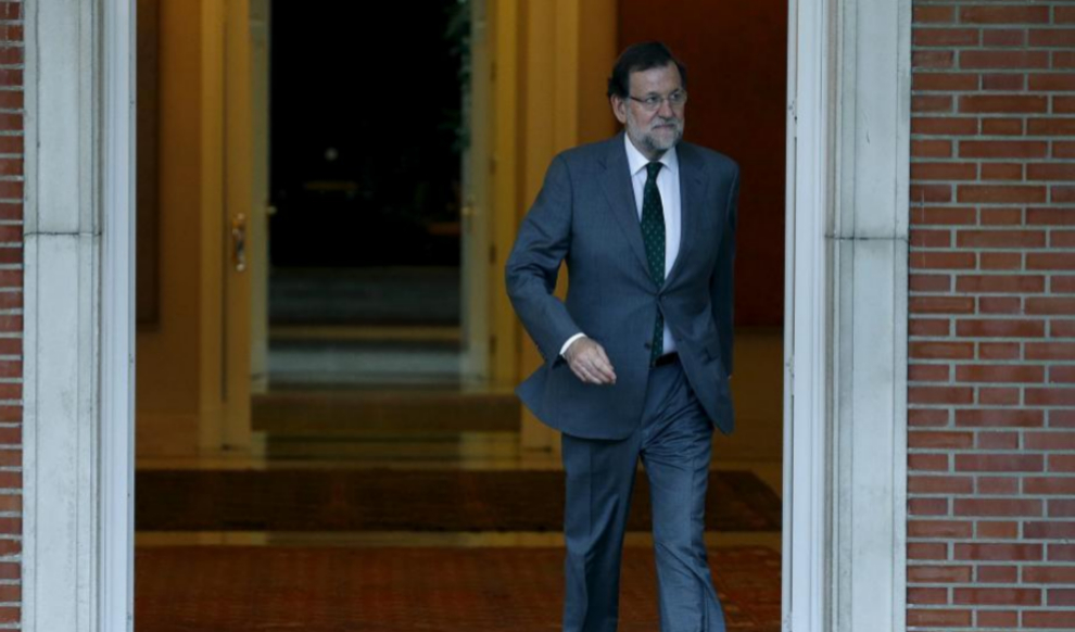 Mariano Rajoy, en el Palacio de la Moncloa durante su ronda de...