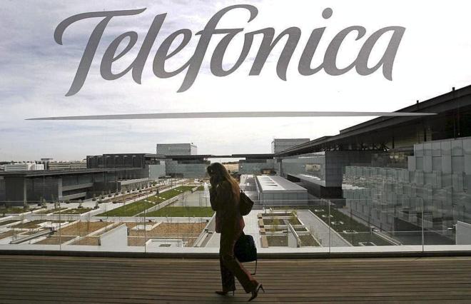 Vista de la sede de Telefnica en Madrid