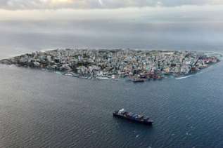 Una vista general de la isla de Male, capital de Maldivas.
