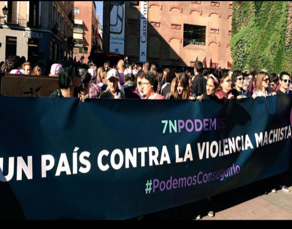 "Un pas contra la violencia machista", este es el lema de Podemos en...