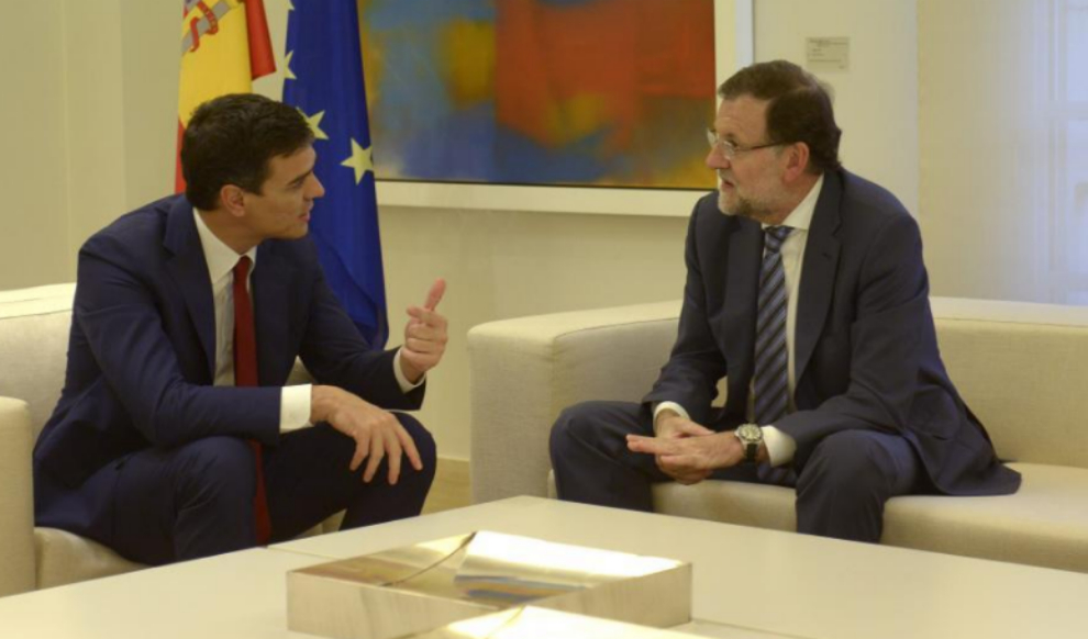 Pedro Snchez y Mariano Rajoy, en su reunin en el Palacio de la...