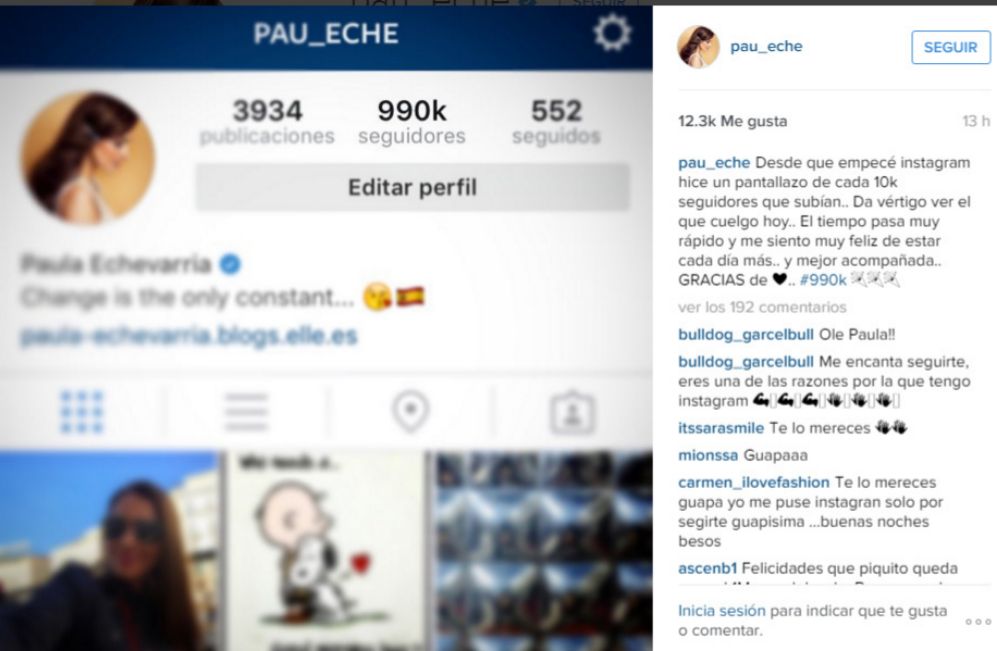 Paula Echevarra agradece a todos sus seguidores de Instagram su...