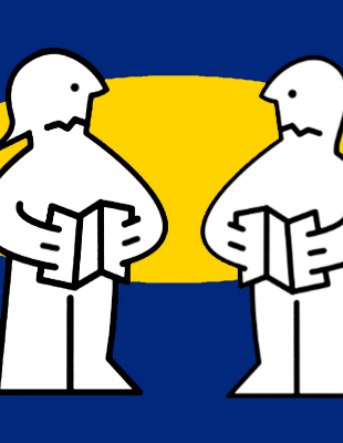 Ilustracin de LUIS PAREJO de una pareja discutiendo en Ikea