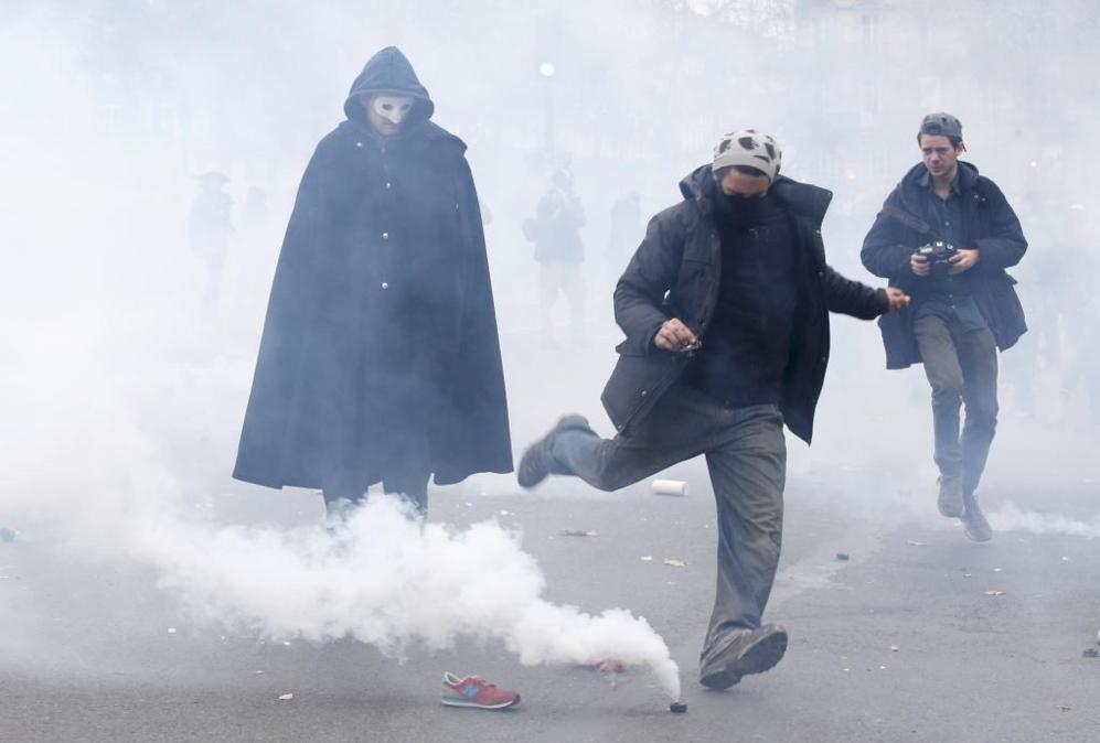 Para disolver la manifestación se han empleado gases lacrimógenos.