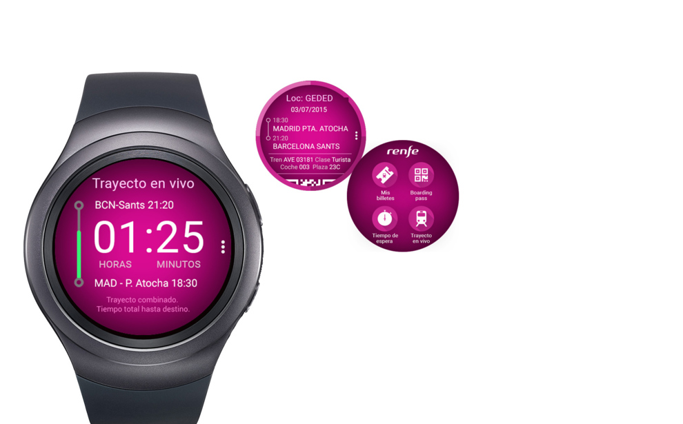Samsung y Renfe lanzan RenfeTicket, una app para llevar el billete de tren  en el reloj | Tecnología | EL MUNDO
