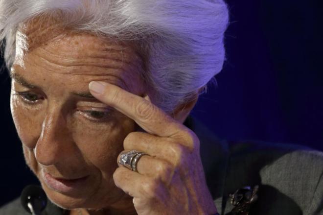 Christine Lagarde, directora gerente del Fondo Monetario Internacional...