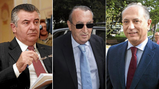 De izquierda a derecha, Juan Antonio Roca, Carlos Fabra y Enrique...