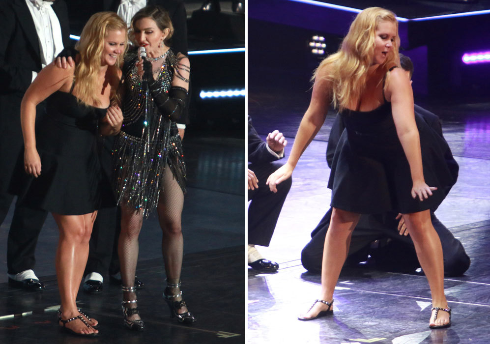 Durante uno de los conciertos de Madonna, Amy se atreva a bailar al...