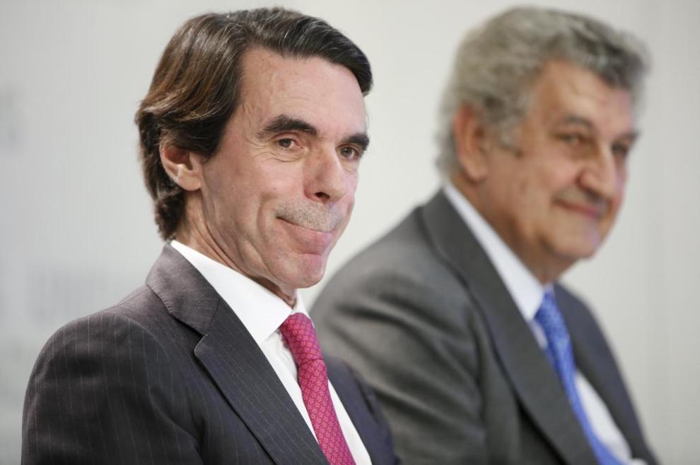 Aznar, ayer en el Comit Ejecutivo del PP, junto a Jess Posada.