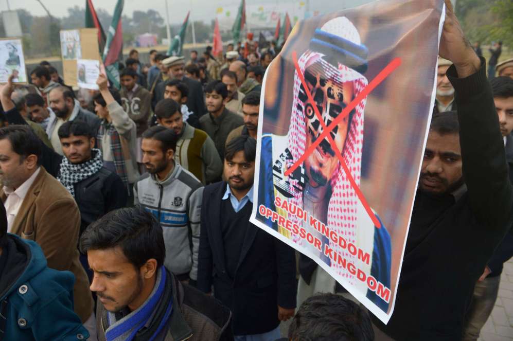 Imagen de la protesta que ha tenido lugar en Islamabad, Pakistn.