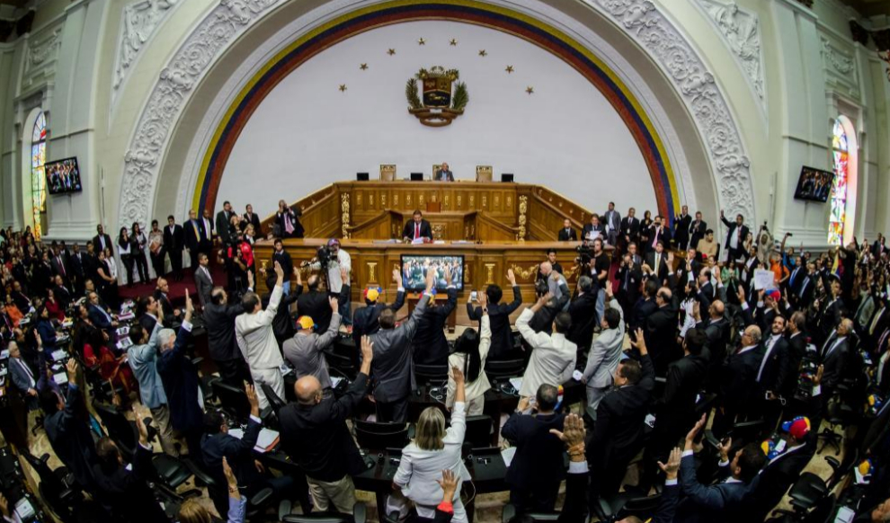 Primer intento por constituir la Asamblea Nacional venezolana, ayer...