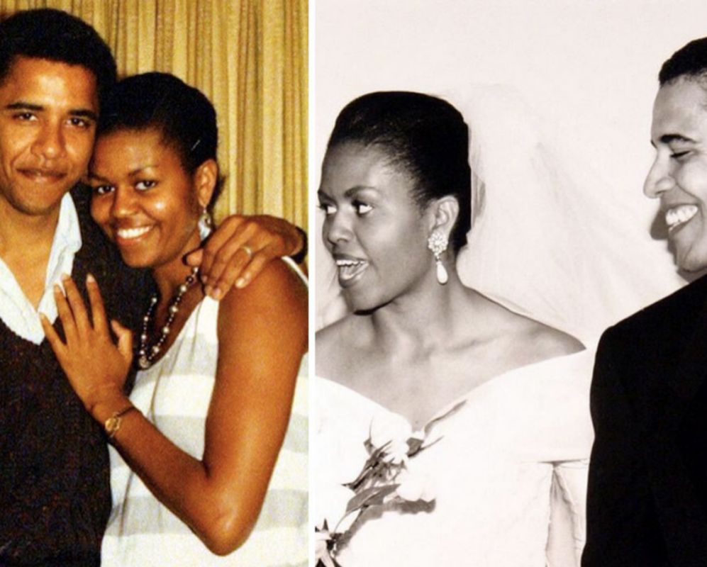 Tras unos aos de relacin, Michelle y Barack decidieron contraer...