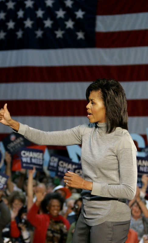 Durante la campaa presidencial de su marido, Michelle Obama estuvo...