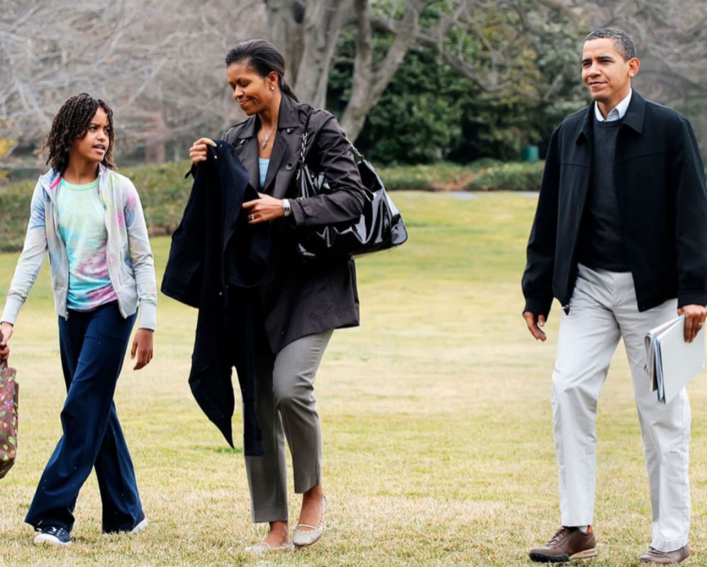 Michelle y sus hijas siempre han preferido acompaar a Barack a los...