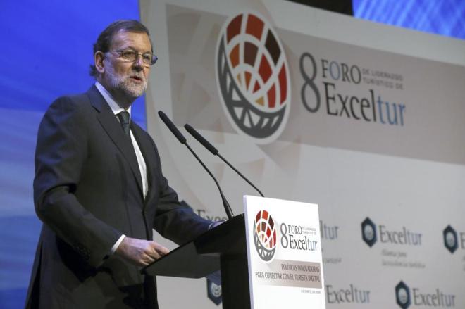 El presidente del Gobierno, Mariano Rajoy, en el Foro Exceltur