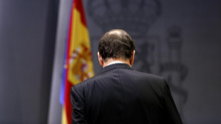Mariano Rajoy, tras la rueda de prensa celebrada esta tarde en...