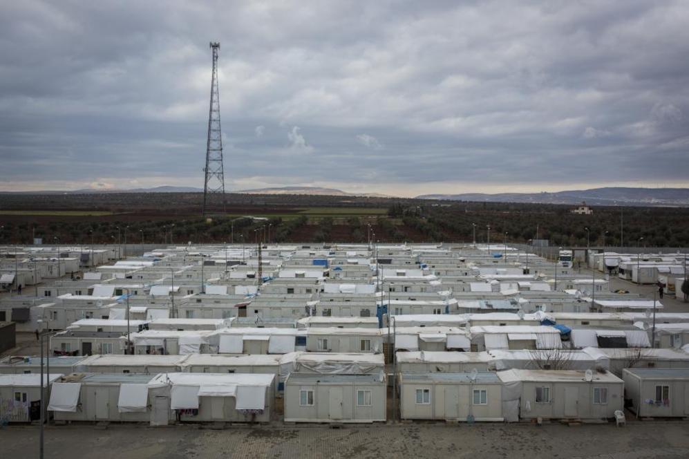 Panorámica del campo de refugiados sirios de Öncüpinar, en...