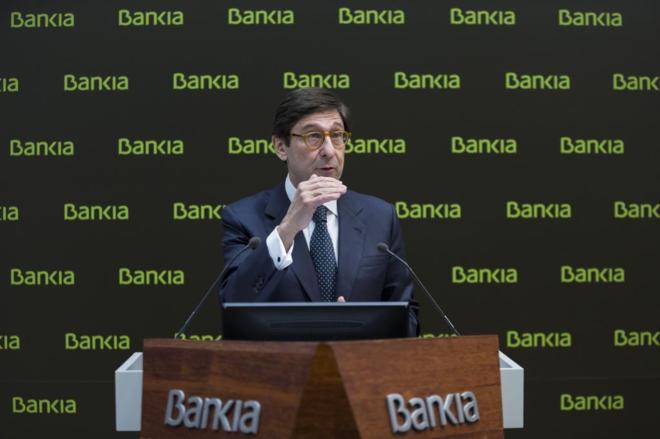 Jos Ignacio Goirigolzarri, presidente de Bankia, durante la...