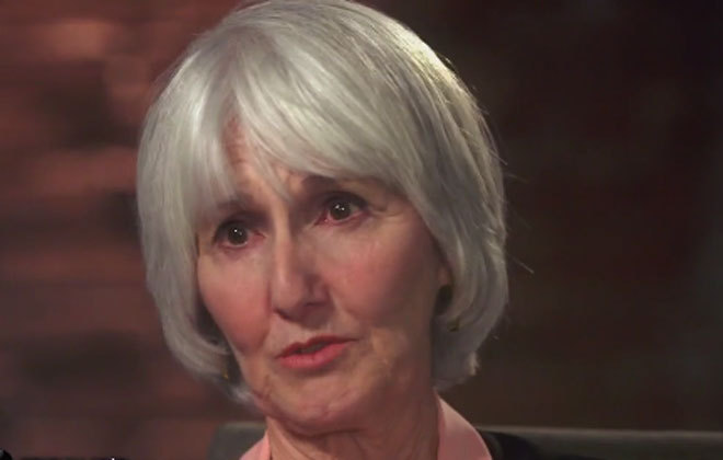 Fotograma de la entrevista concedida por Sue Klebold en ABC News