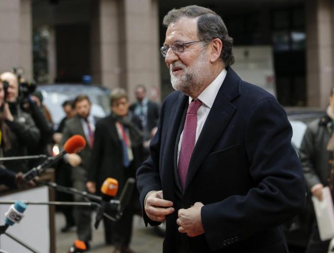 Mariano Rajoy, esta mañana en Bruselas.