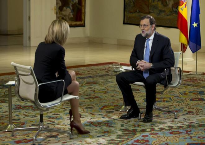 Mariano Rajoy, en un momento de la entrevista en Antena 3.