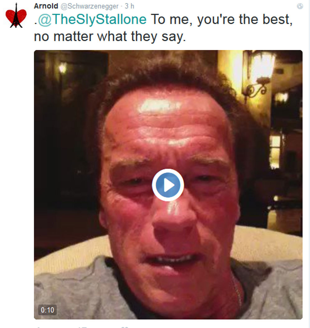 El ms solidaro: Arnold Schwarzenegger. Minutos despus de que...