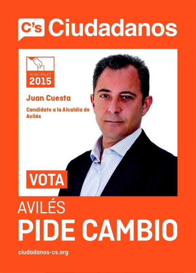 Juan Cuesta, en el cartel electoral de Ciudadanos para los comicios de...