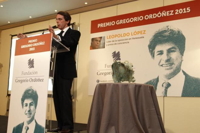 Jos Mara Aznar interviene en la entrega del Premio Gregorio...