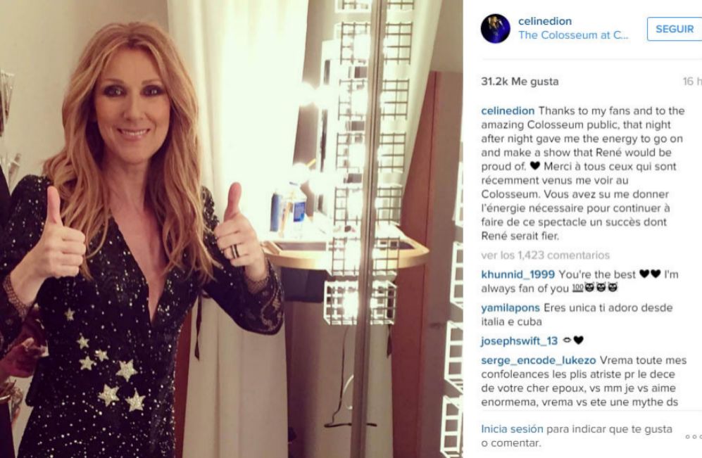 Celine Dion agradece a sus fans  la energa que le dieron despus de...