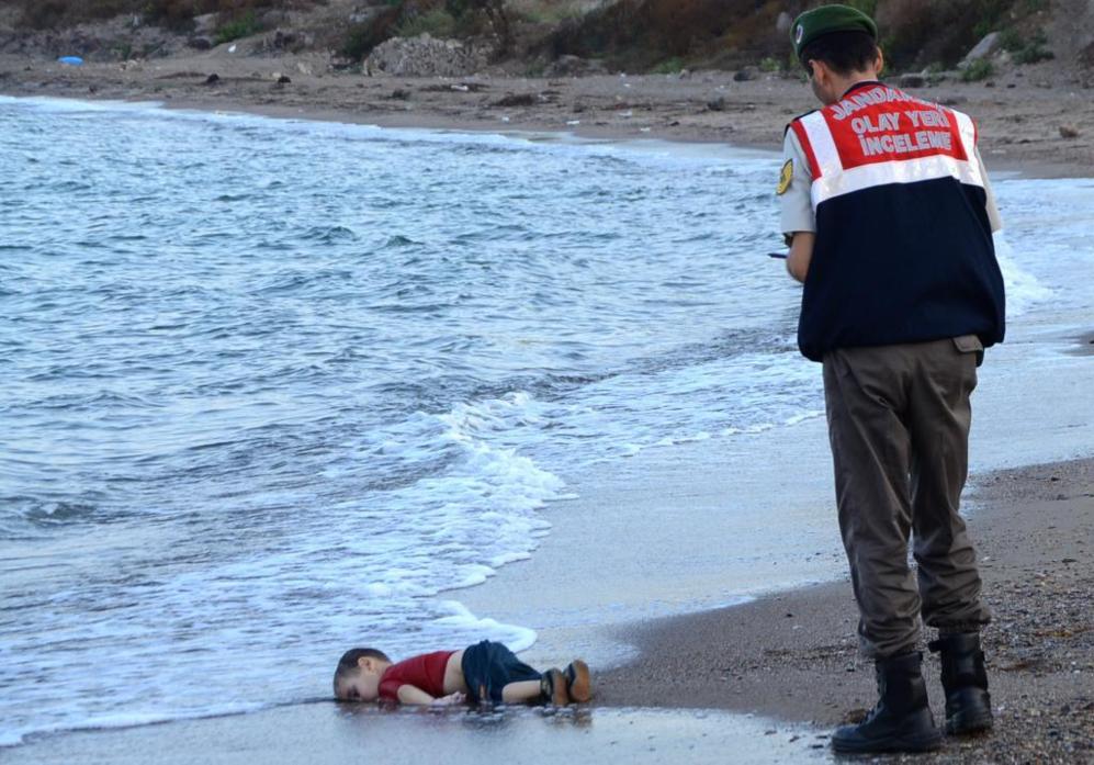Aylan Kurdi, el nio sirio que muri en .la playa de Turqua y cuya...