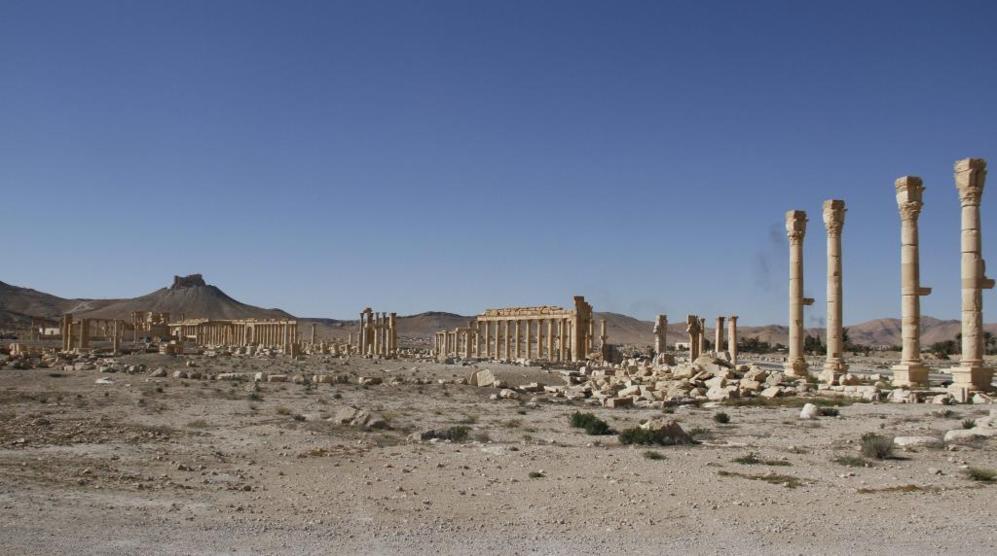 Vista del castillo de Palmira en Homs, Siria. Palmira, cuyas ruinas...