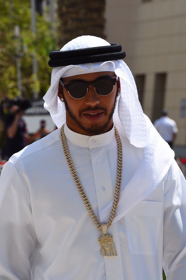Lewis Hamilton en el GP de Bahrein.