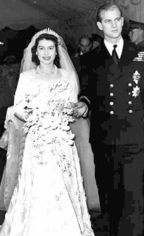 Boda de la reina con Felipe de Edimburgo en 1947
