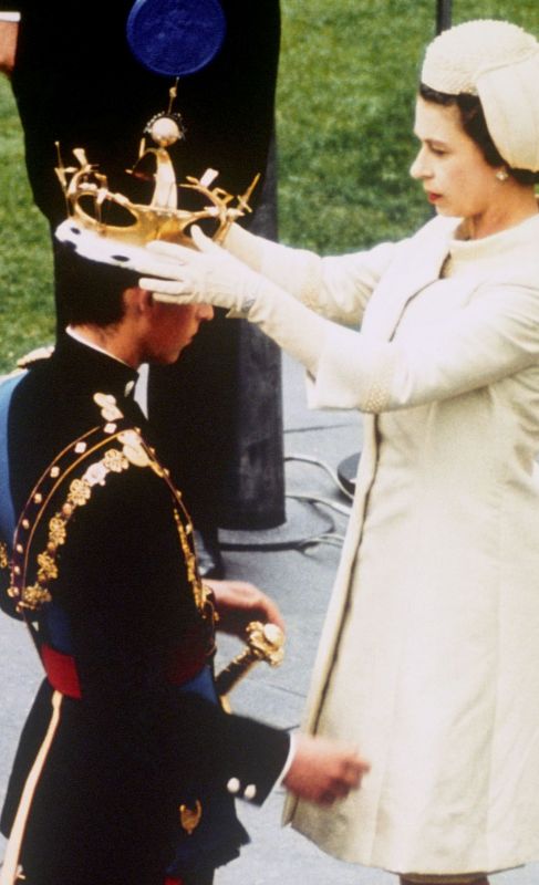 Investidura de Carlos como príncipe de Gales en 1969.