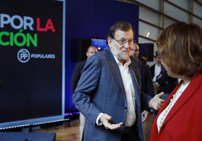 Mariano Rajoy, en el acto celebrado en Zaragoza esta maana.