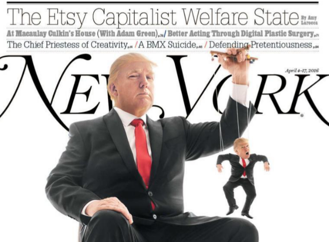 Donald Trump, en una portada de la publicación semanal &apos;New York&apos;.