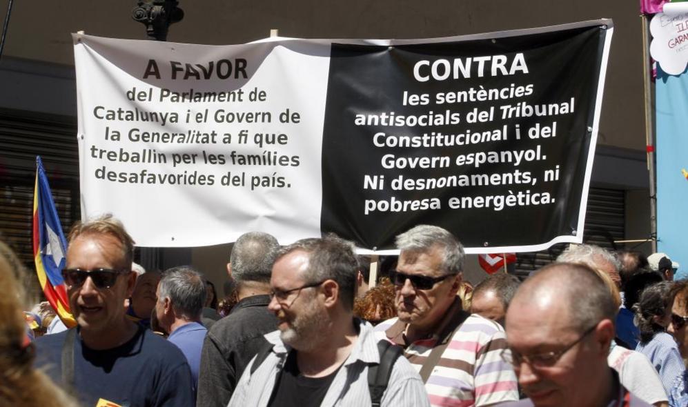 Manifestación contra el Tribunal Constitucional en Barcelona