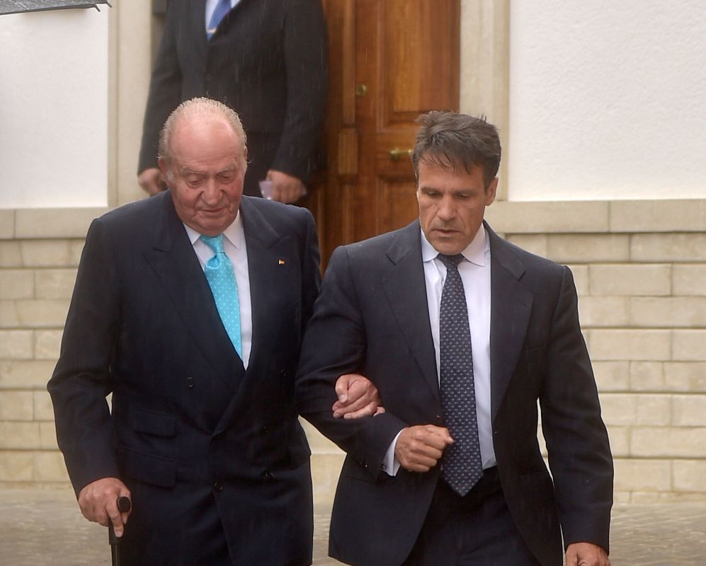 El Rey Juan Carlos, a su llegada al templo.