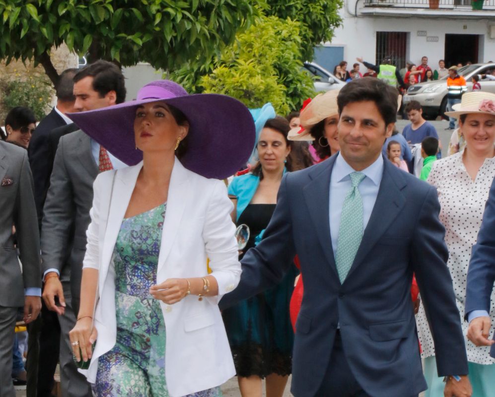 Lourdes Montes y Francisco Rivera, en la boda.
