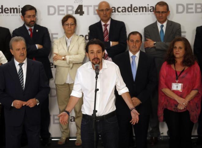 Pablo Iglesias, tras el debate electoral.