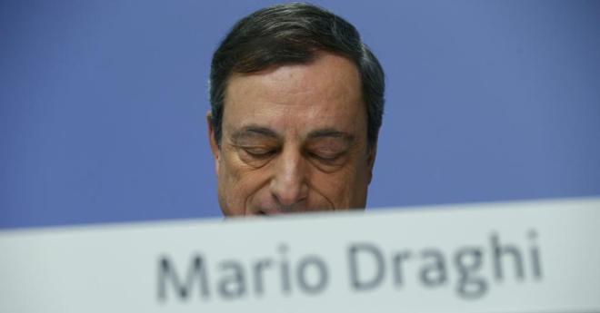 El Presidente del BCE, Mario Draghi durante una intervencin